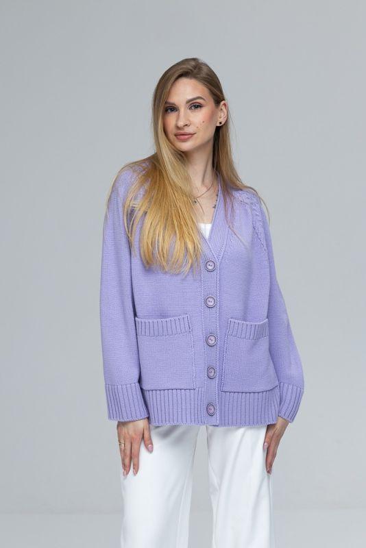 Sieviešu jaka Nair, one size, merino vilna, violetā krāsā
