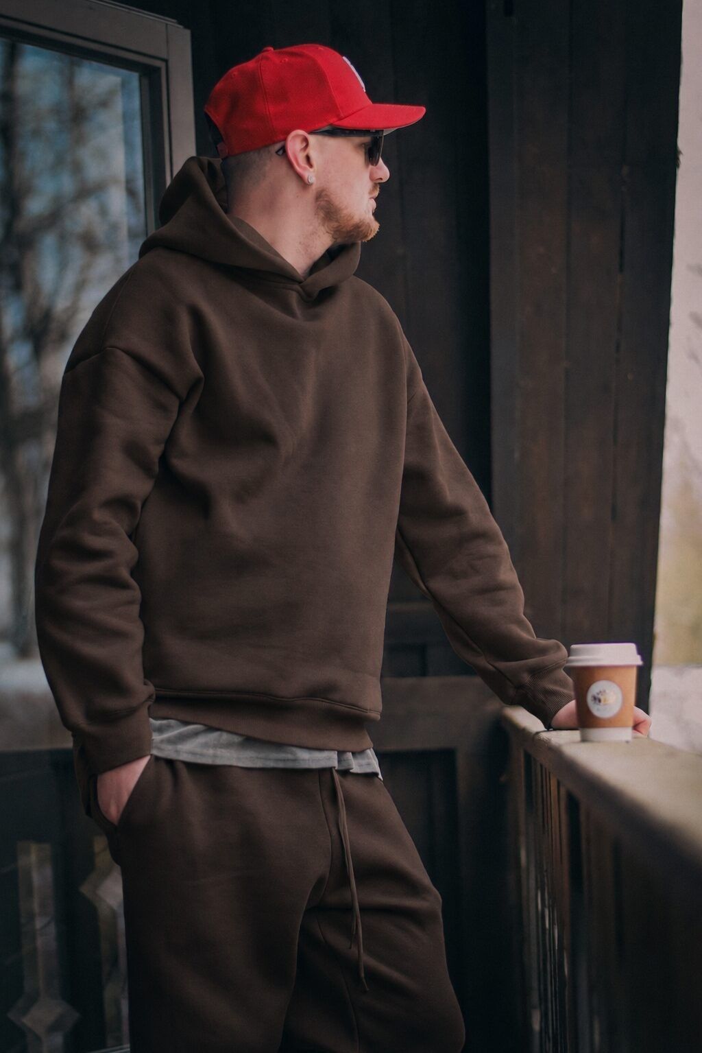 Vīriešu džemperis PIENALOTÉ, S, M, L, XL, brūnā krāsā