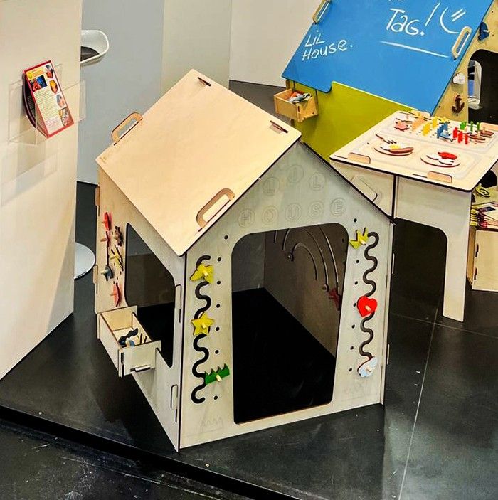 Rotaļu mājiņa LiL HOUSE, 1–2, 3–4 g., platums 0,65 m, koks — attēls 2