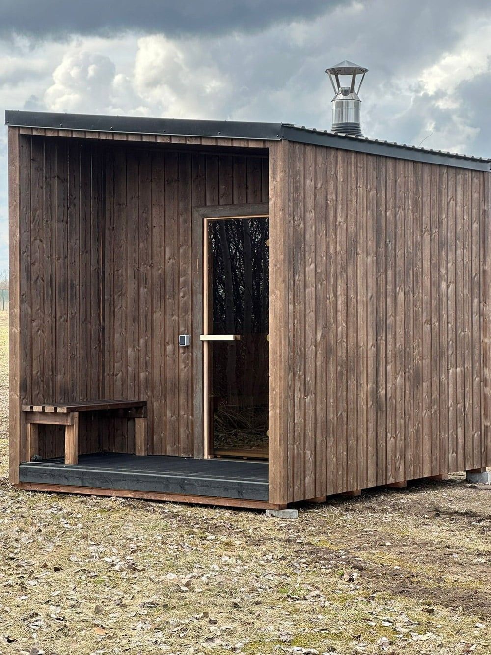 Karkasa pirts, malkas krāsns, 7,5 m², 8 personām — attēls 2