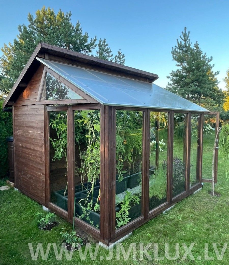 Siltumnīca JMK LUX, stikla, platums 2,1 m, garums 3,2 m