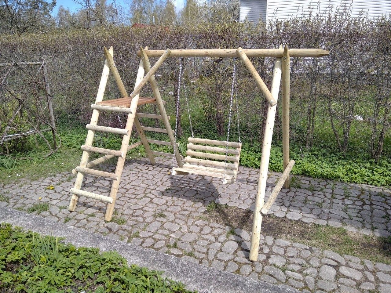 Šūpuļkrēsls K-2, platums 290 cm, augstums 210 cm, koks — attēls 2