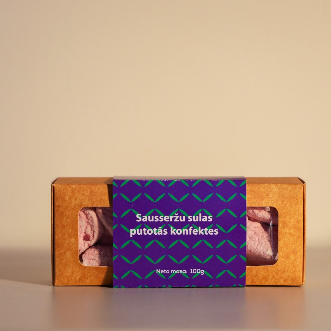 Sausseržu putotās konfektes (marshmallow), 100 g