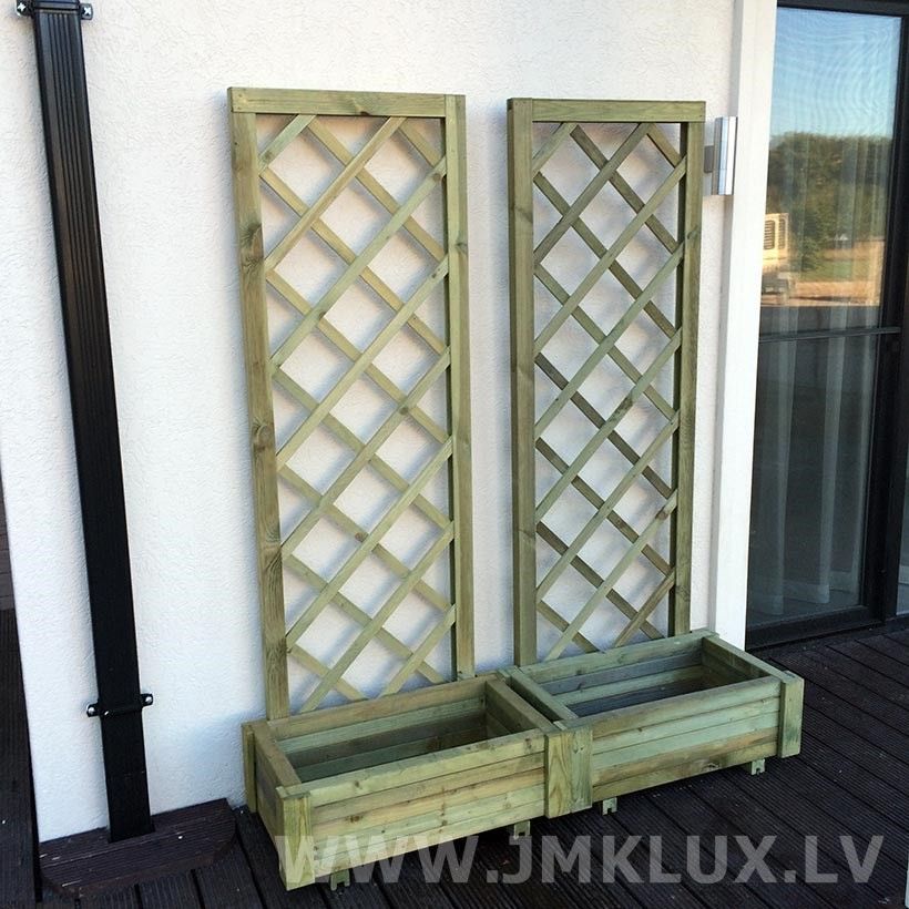 Puķu pods JMK LUX, puķu kaste, platums 40 cm, garums 60 cm — attēls 2