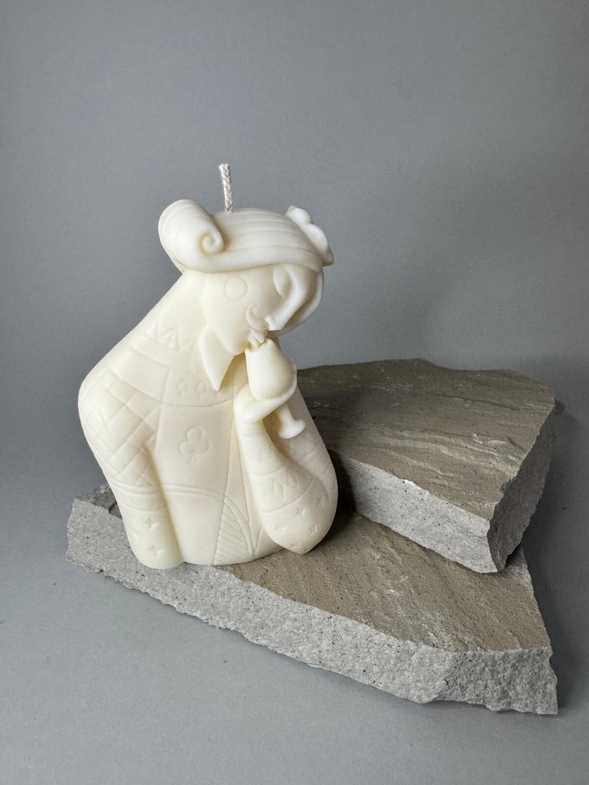 Svece KV Candles, figūru / dekoratīvās, baltā krāsā