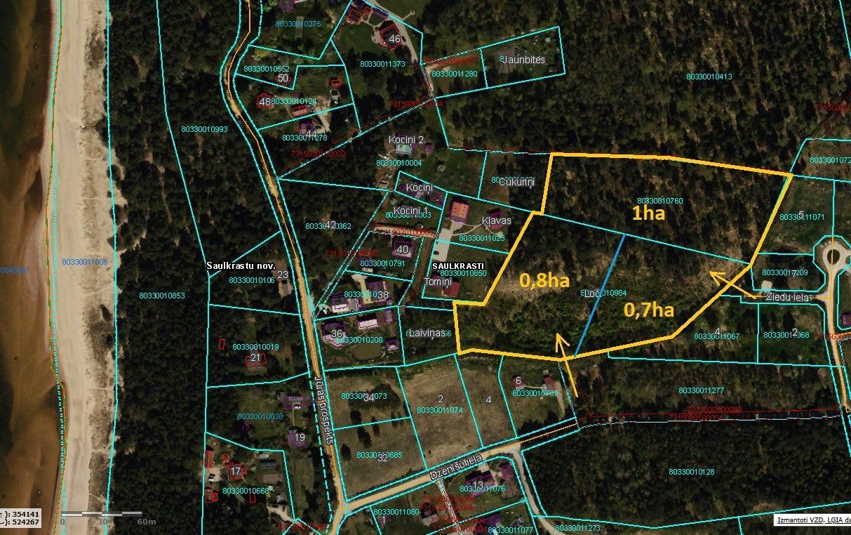 Zemes gabals 7000 m², Loči, Saulkrasti — attēls 3