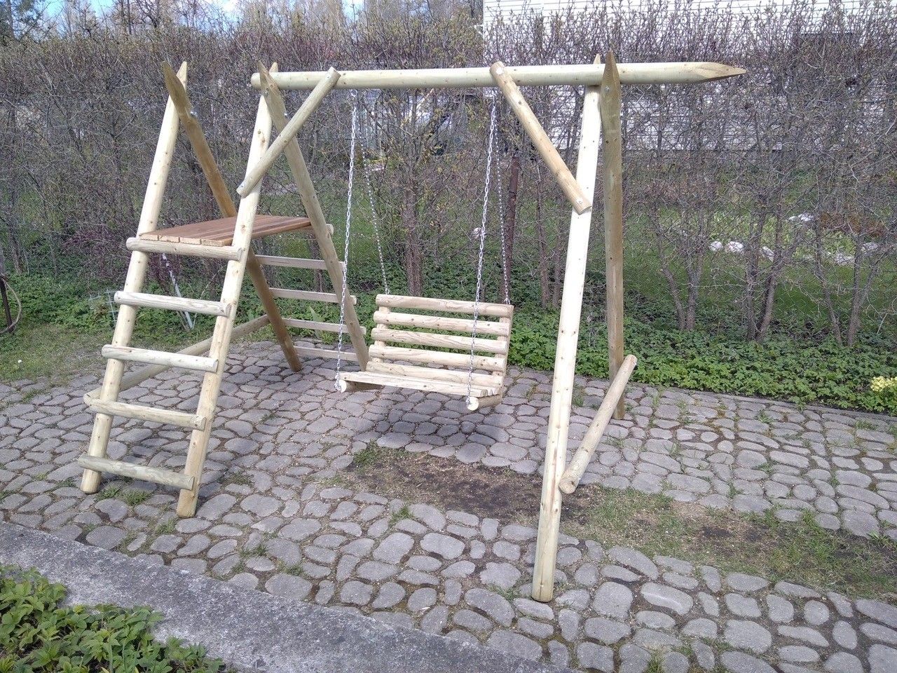 Šūpuļkrēsls K-2, platums 290 cm, augstums 210 cm, koks — attēls 3