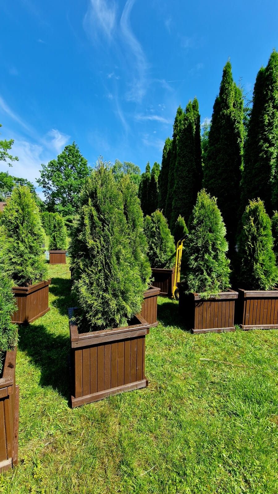 Puķu pods Balustrāde, platums 46 cm, garums 46 cm, koks — attēls 2