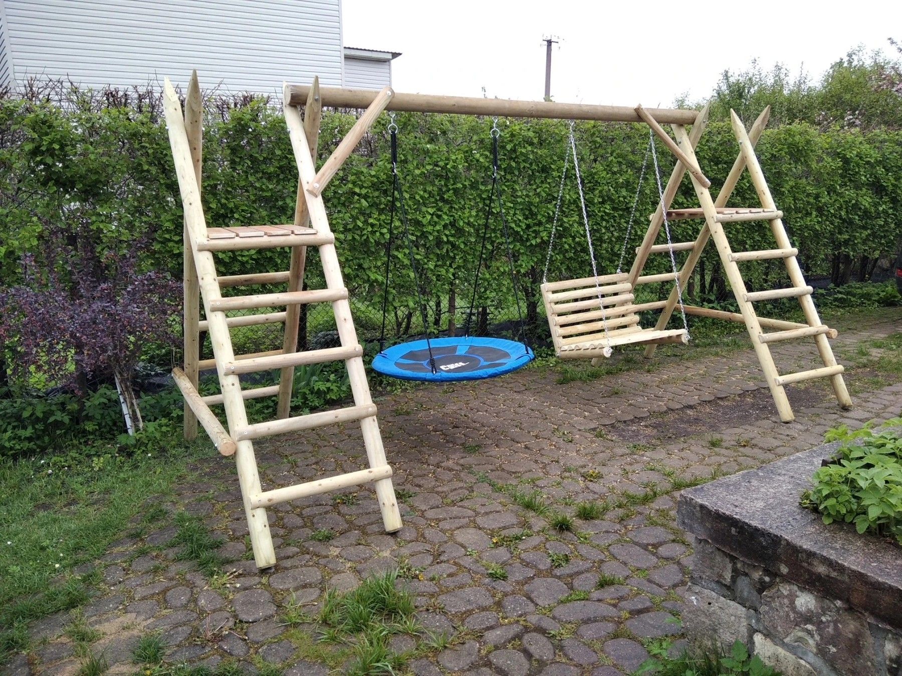 Rotaļu komplekss, platums 2,1 m, garums 4,4 m, koks
