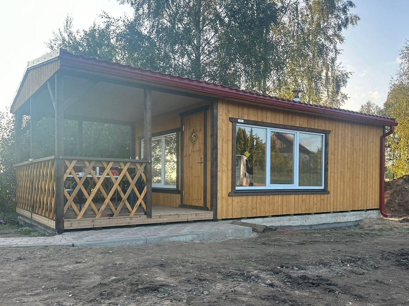 Karkasa pirts, malkas krāsns, 36 m², 8 personām — attēls 2