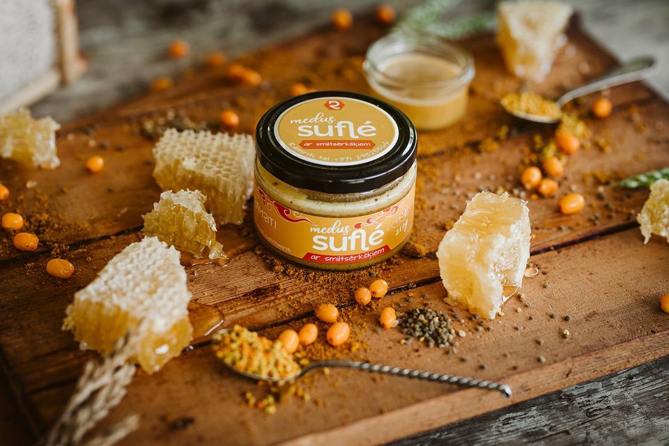 Smiltsērkšķu medus suflē, 50 g