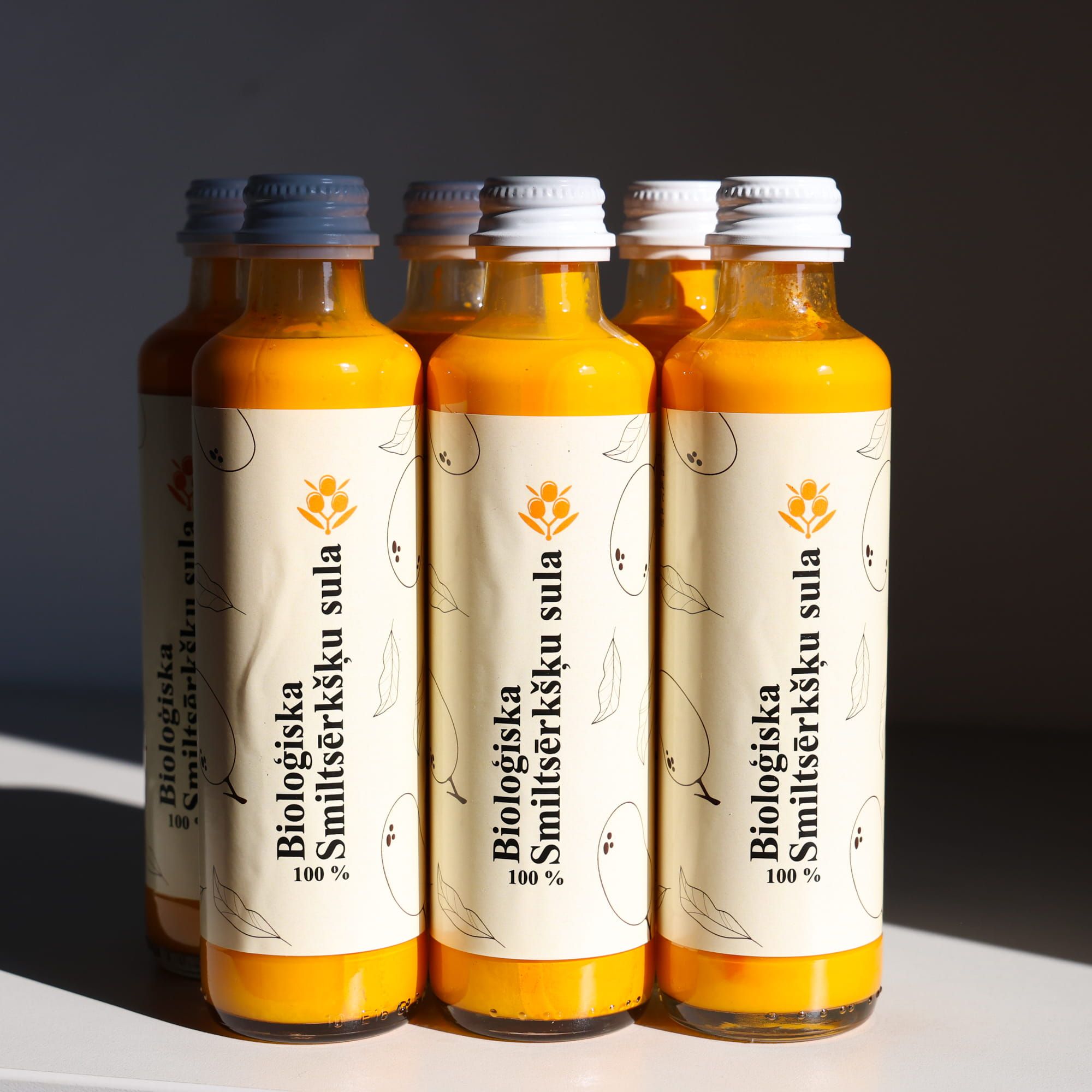Bioloģiska smiltsērkšķu sula, 100 %, 6 × 250 ml