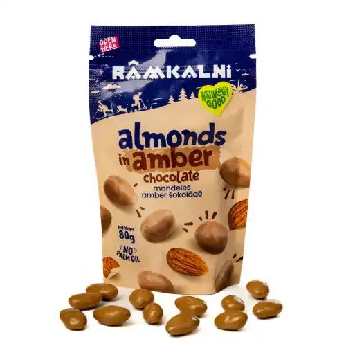 Mandeles AMBER šokolādē, 80 g