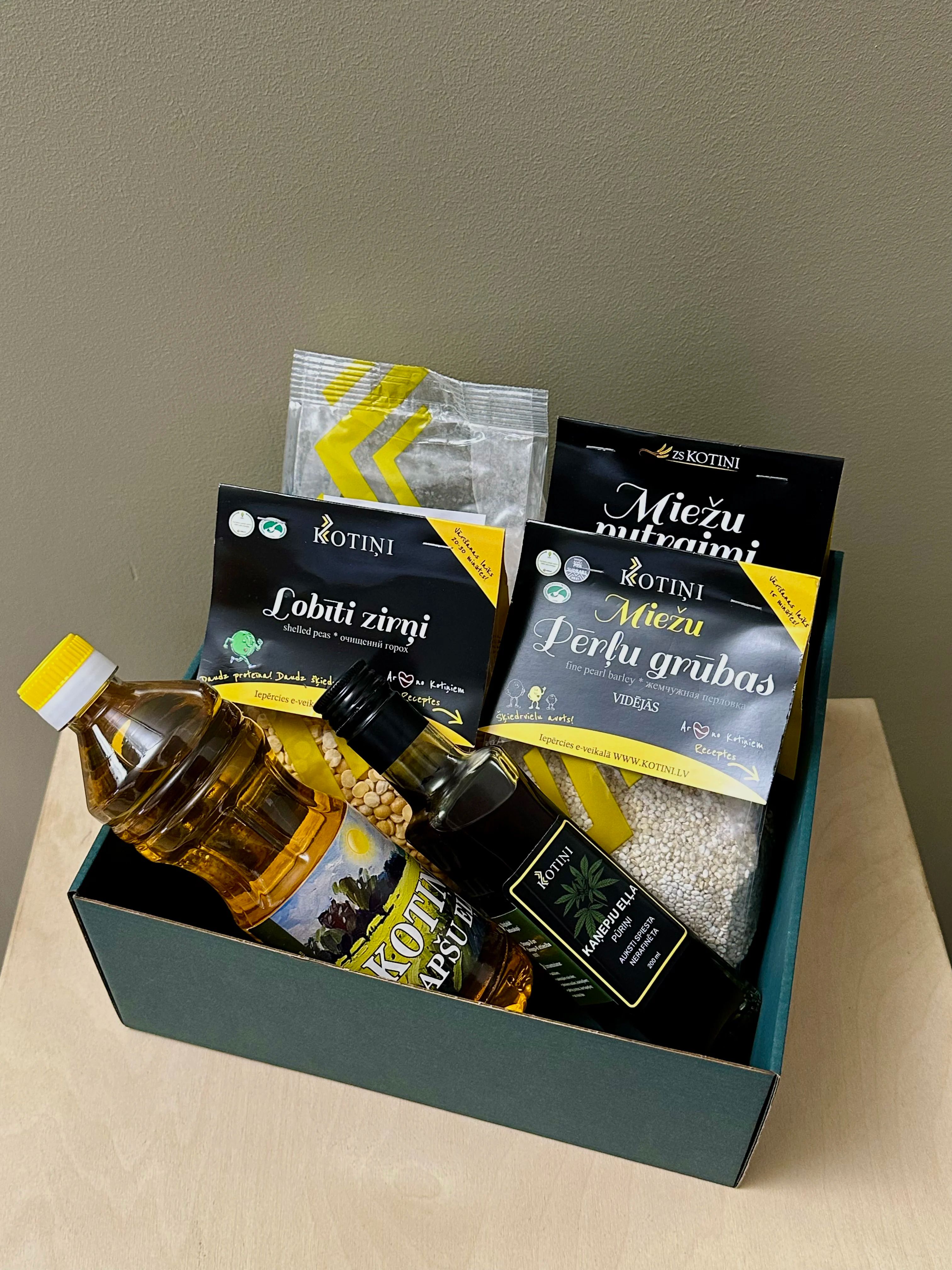 Dāvanu kaste „Zirnītis” — 6 Kotiņu produkti