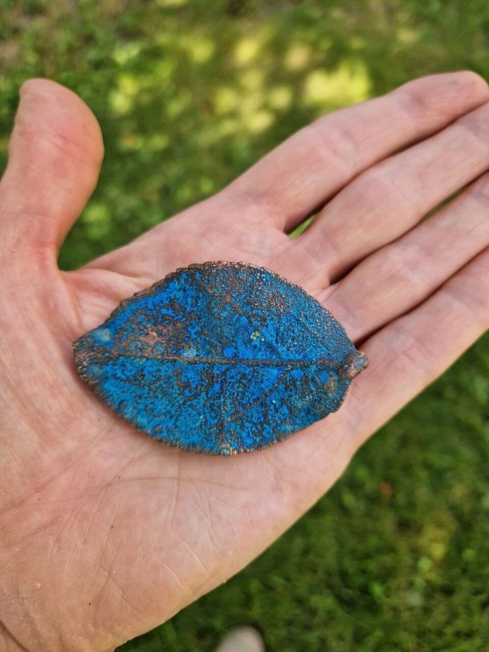 Piespraude Odze Art, zilā, tirkīzzilā krāsā