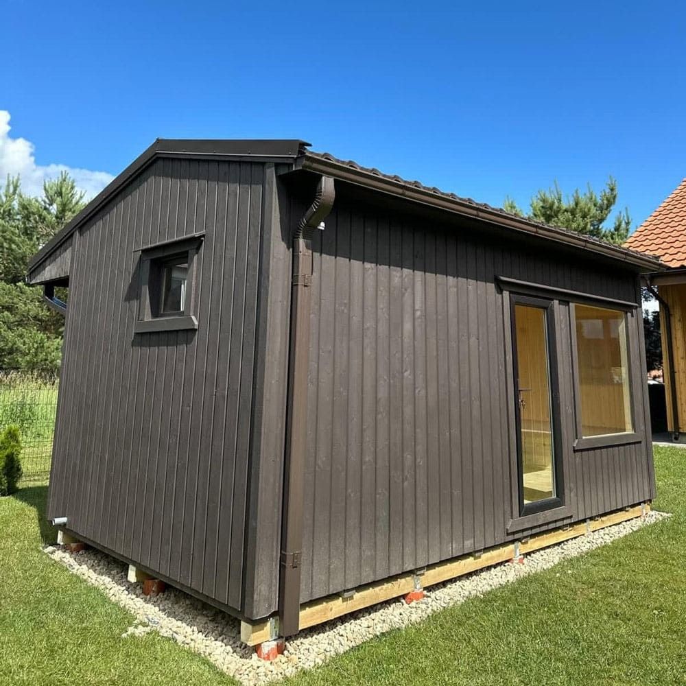 Karkasa pirts, malkas krāsns, 16,5 m², 8 personām — attēls 2