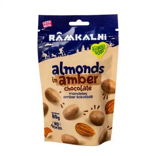 Mandeles AMBER šokolādē, 80 g — attēls 2