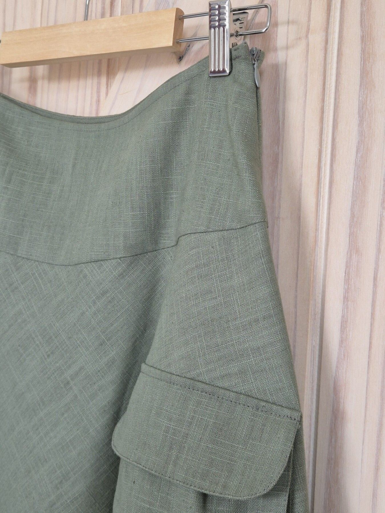 Svārki Feel the Style, S, M, L, XL, maksi, lins, zaļā krāsā — attēls 2