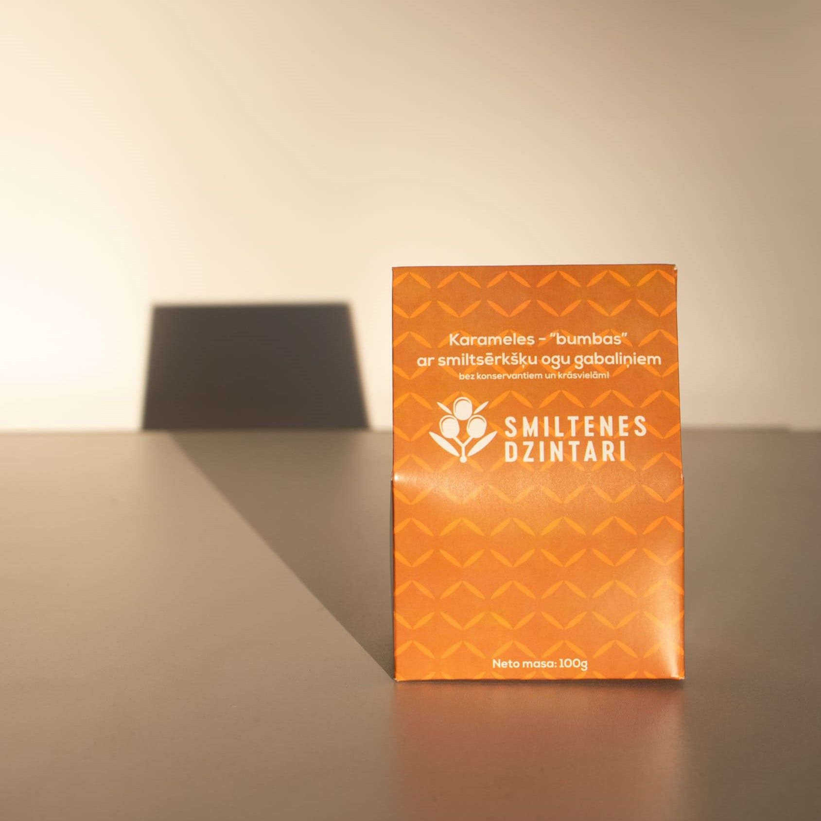 Smiltsērkšķu karameles „Bumbiņas”, 100 g