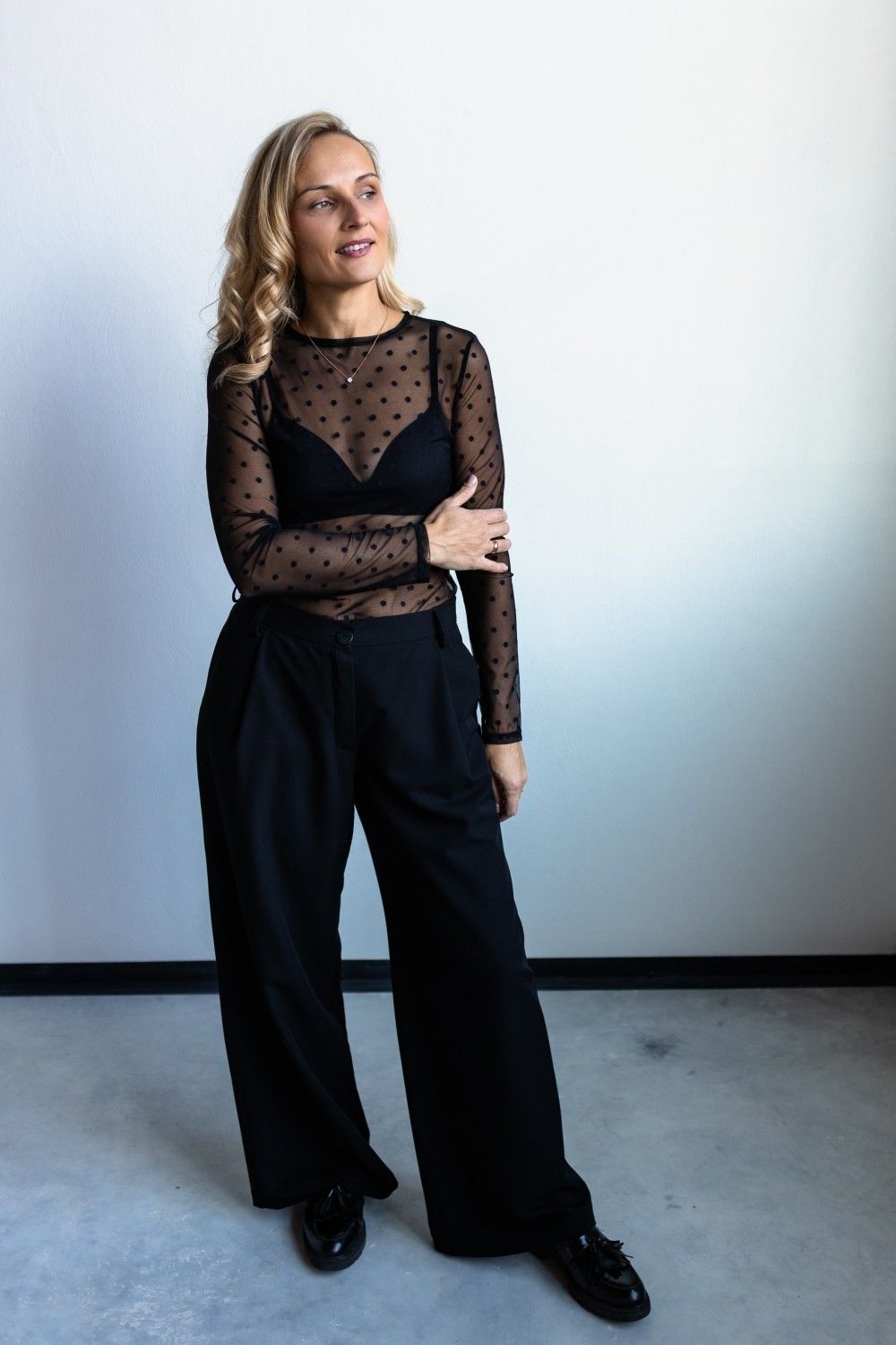 Tops DEJAMOON, XS, S, M, L, XL, mežģīnes, melnā krāsā — attēls 5