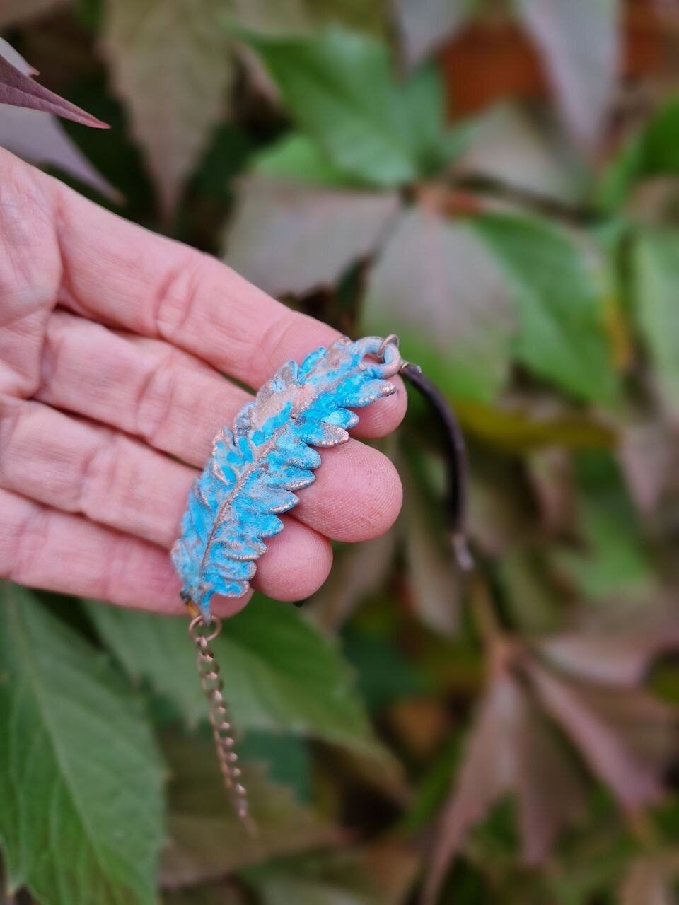 Rokassprādze Odze Art, tirkīzzilā, brūnā krāsā