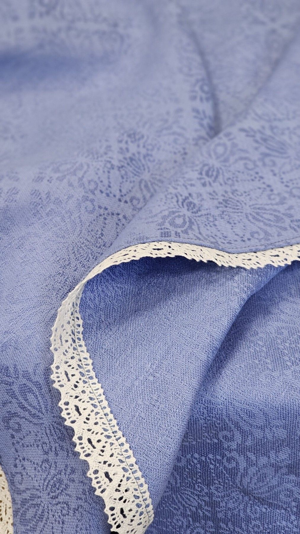 Galdauts MiPe Design, platums 154 cm, lins, gaiši zilā krāsā — attēls 2