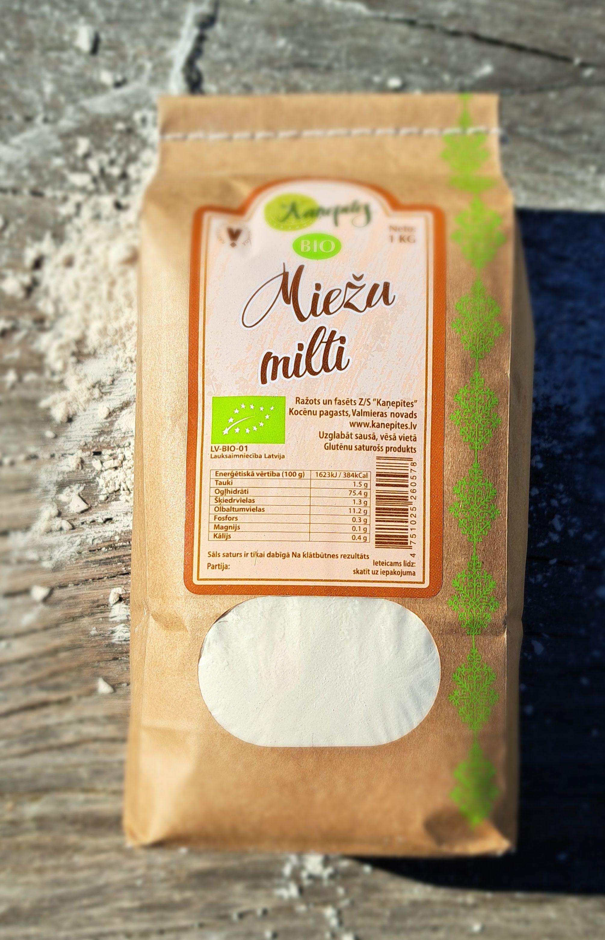 Miežu milti, smalka maluma, BIO, 1 kg