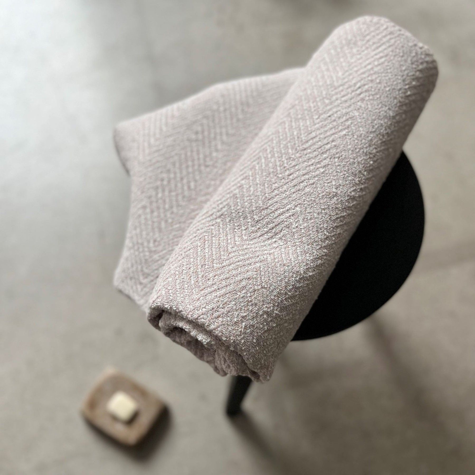 Dvielis Studio Natural, vannas, lins / kokvilna, rozā krāsā