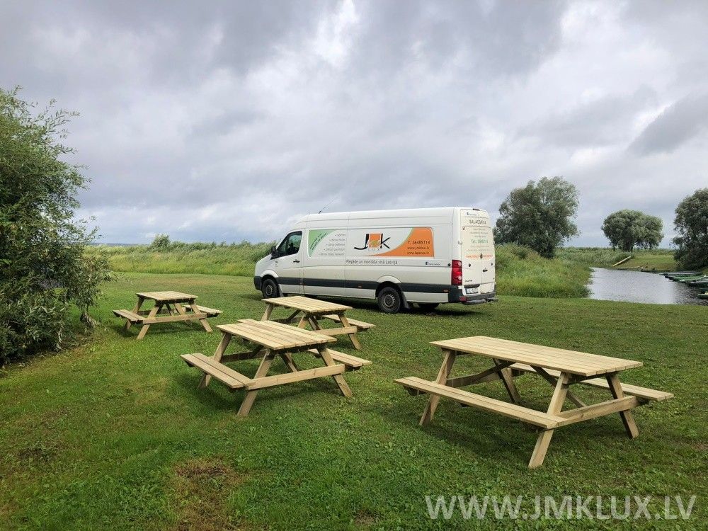Dārza mēbeļu komplekts JMK LUX, garums 180 cm, koks — attēls 2