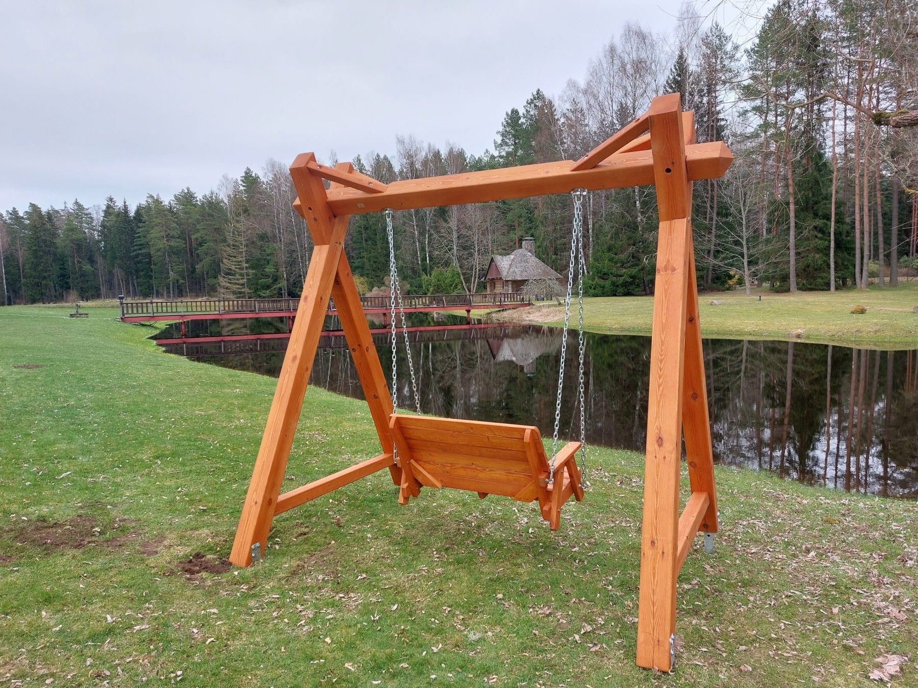 Šūpuļkrēsls Timber Dream, 2 vietas, platums 300 cm, koks