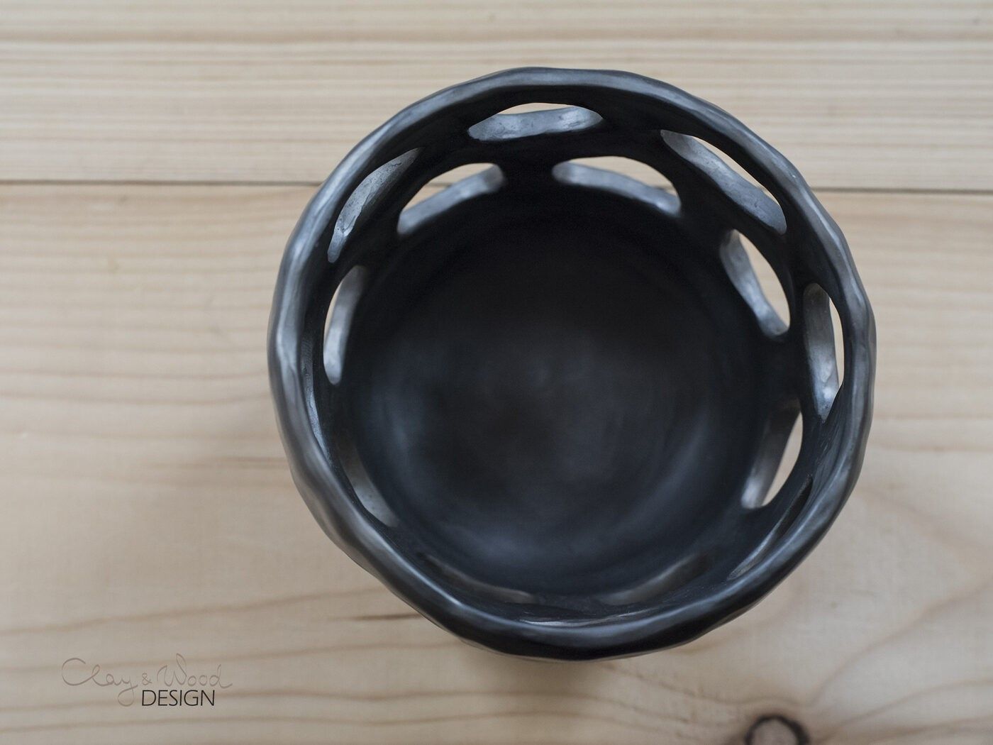 Puķu pods Clay & Wood Design, Ø 13,5 cm, augstums 13 cm — attēls 4