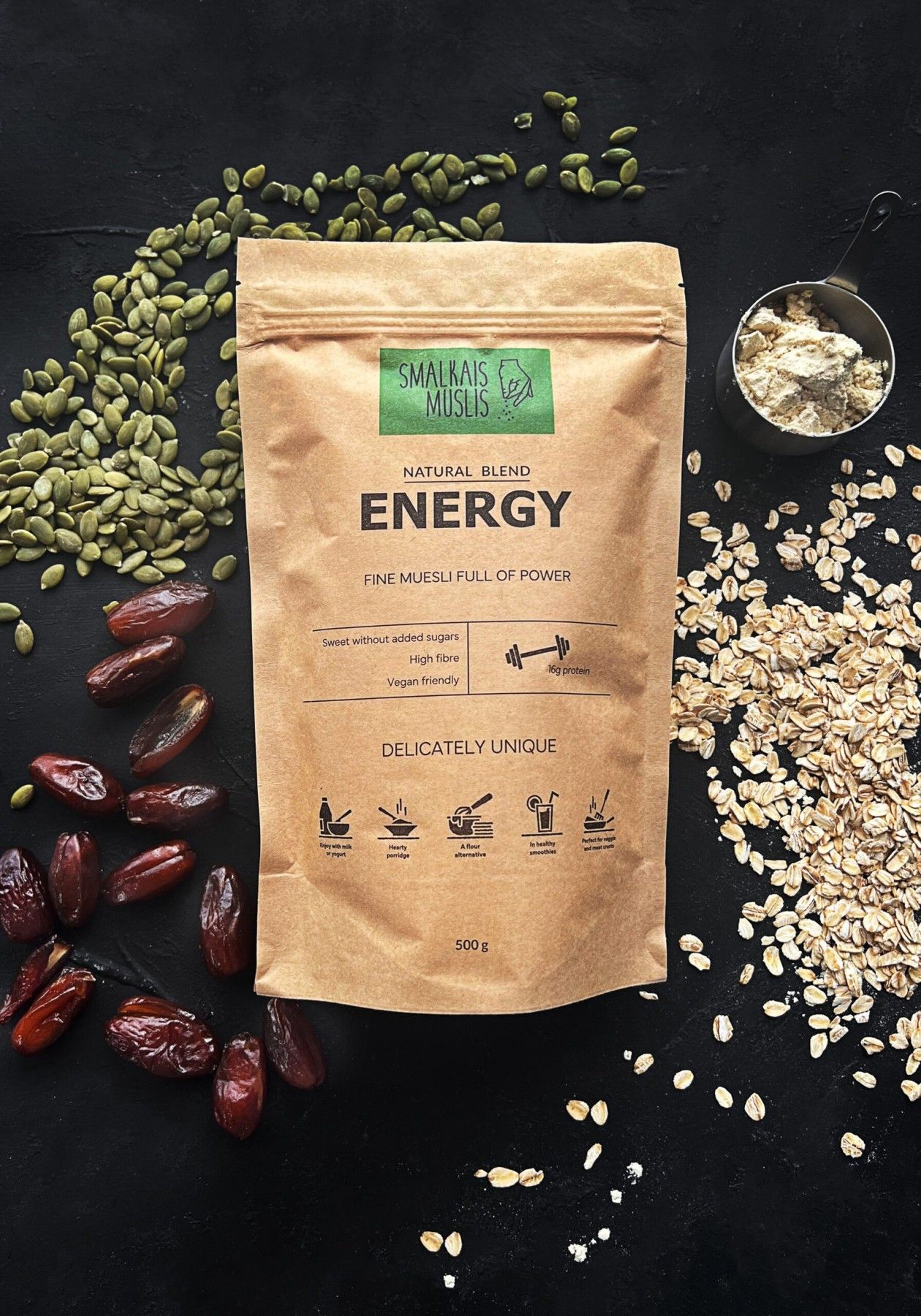 Brokastu pārslas Smalkais Muslis, natural Energy Blend