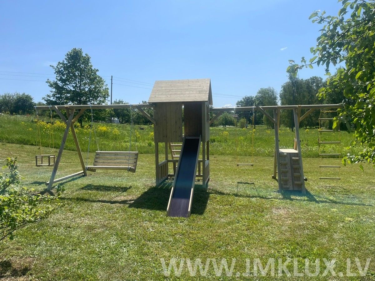 Rotaļu komplekss JMK LUX, platums 5 m, garums 7,9 m, koks — attēls 2