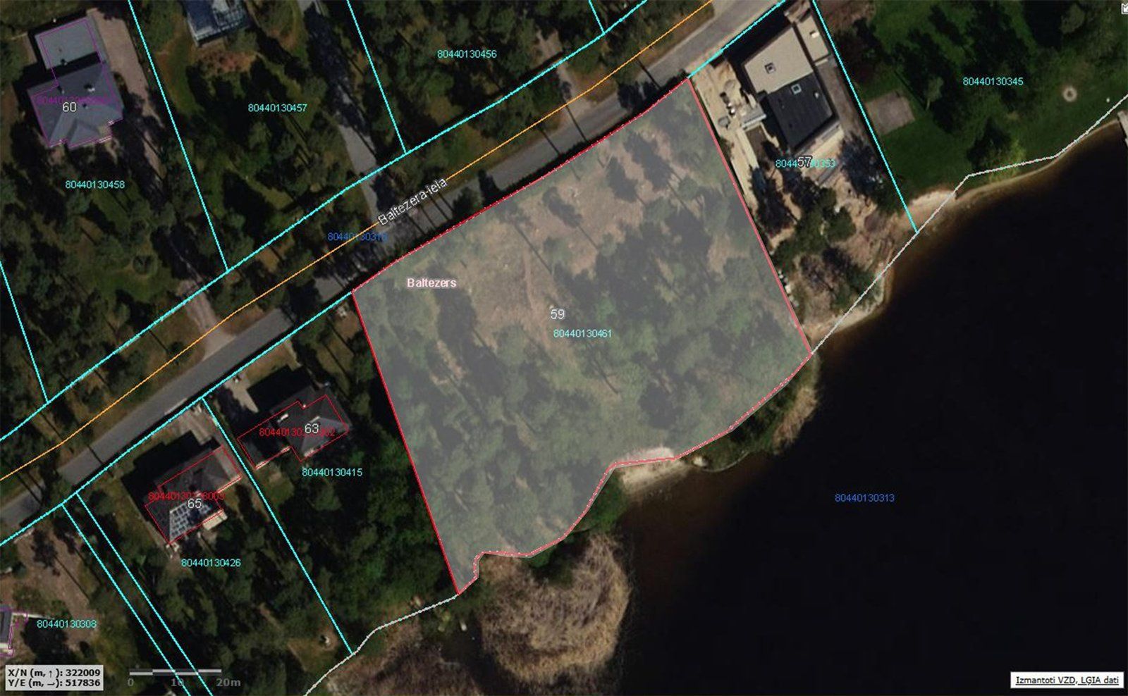 Zemes gabals 5900 m², Baltezera iela, Ādažu pagasts — attēls 2