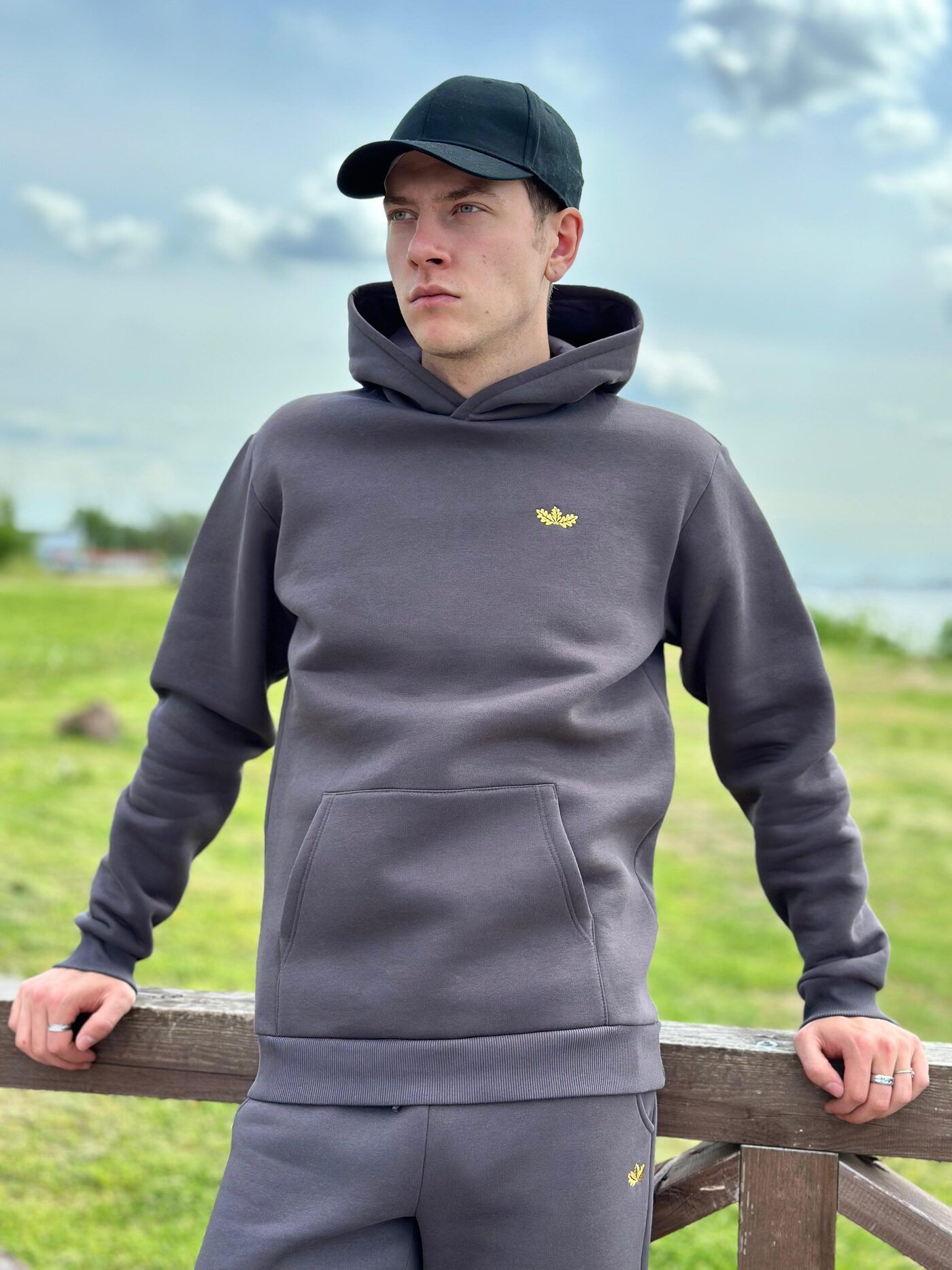 Vīriešu džemperis Ozolvīle, XS, M, L, XL, kokvilna — attēls 5