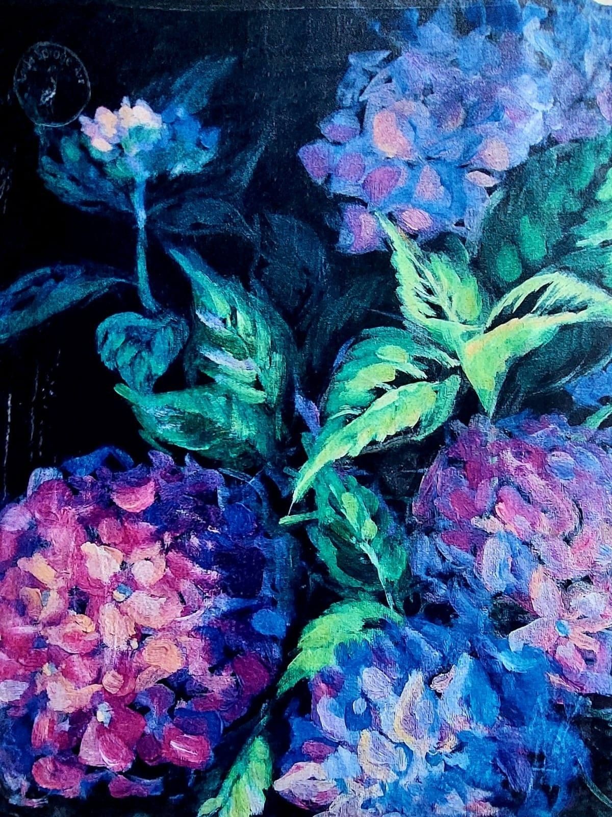 Pleds Anda Sproģe Art, zilā krāsā — attēls 2