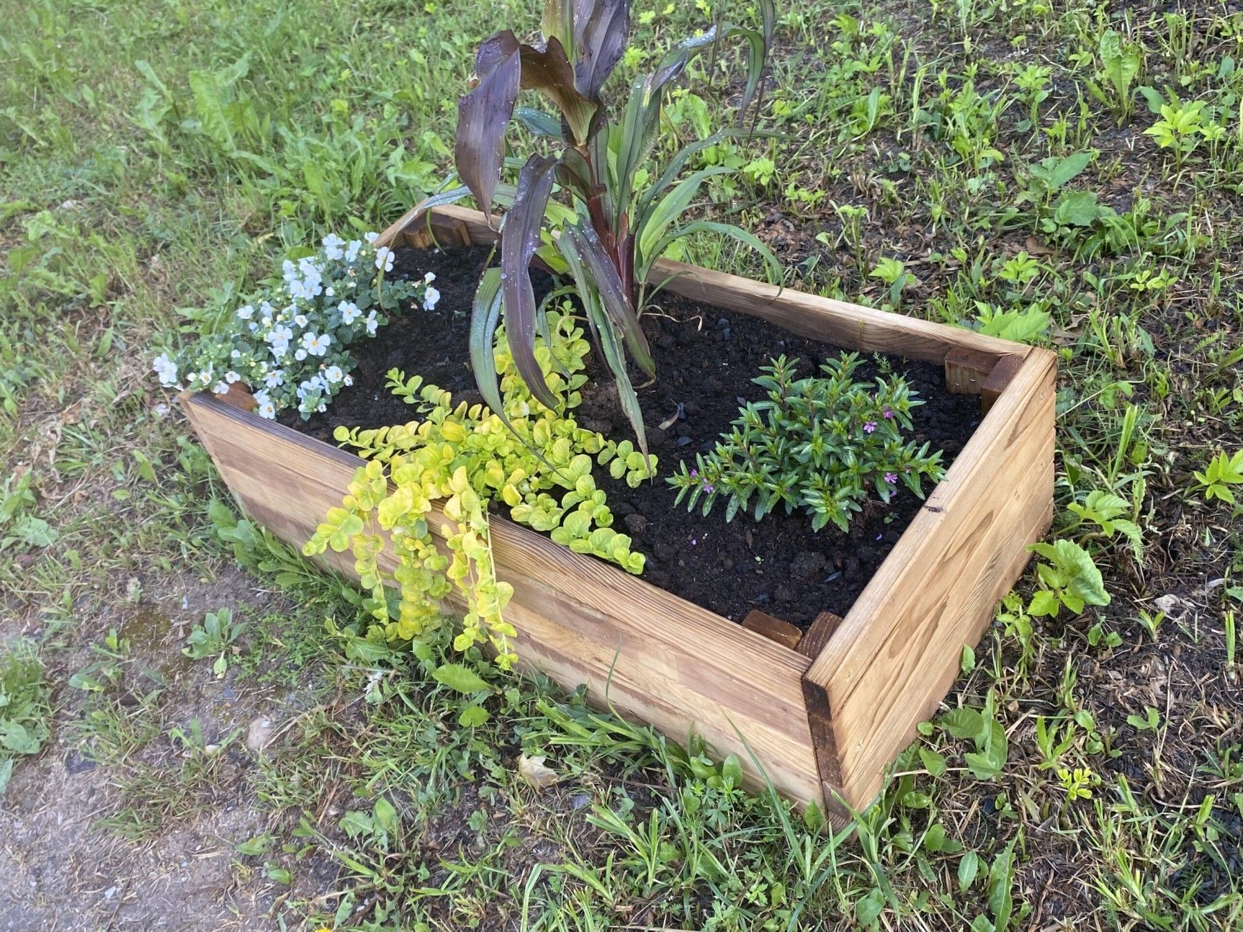 Puķu pods Balustrāde, puķu kaste, platums 40 cm, koks