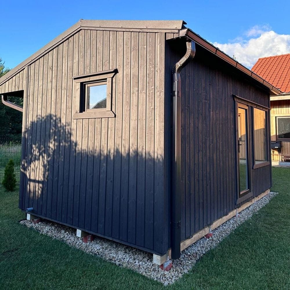 Karkasa pirts, malkas krāsns, 16,5 m², 8 personām — attēls 3