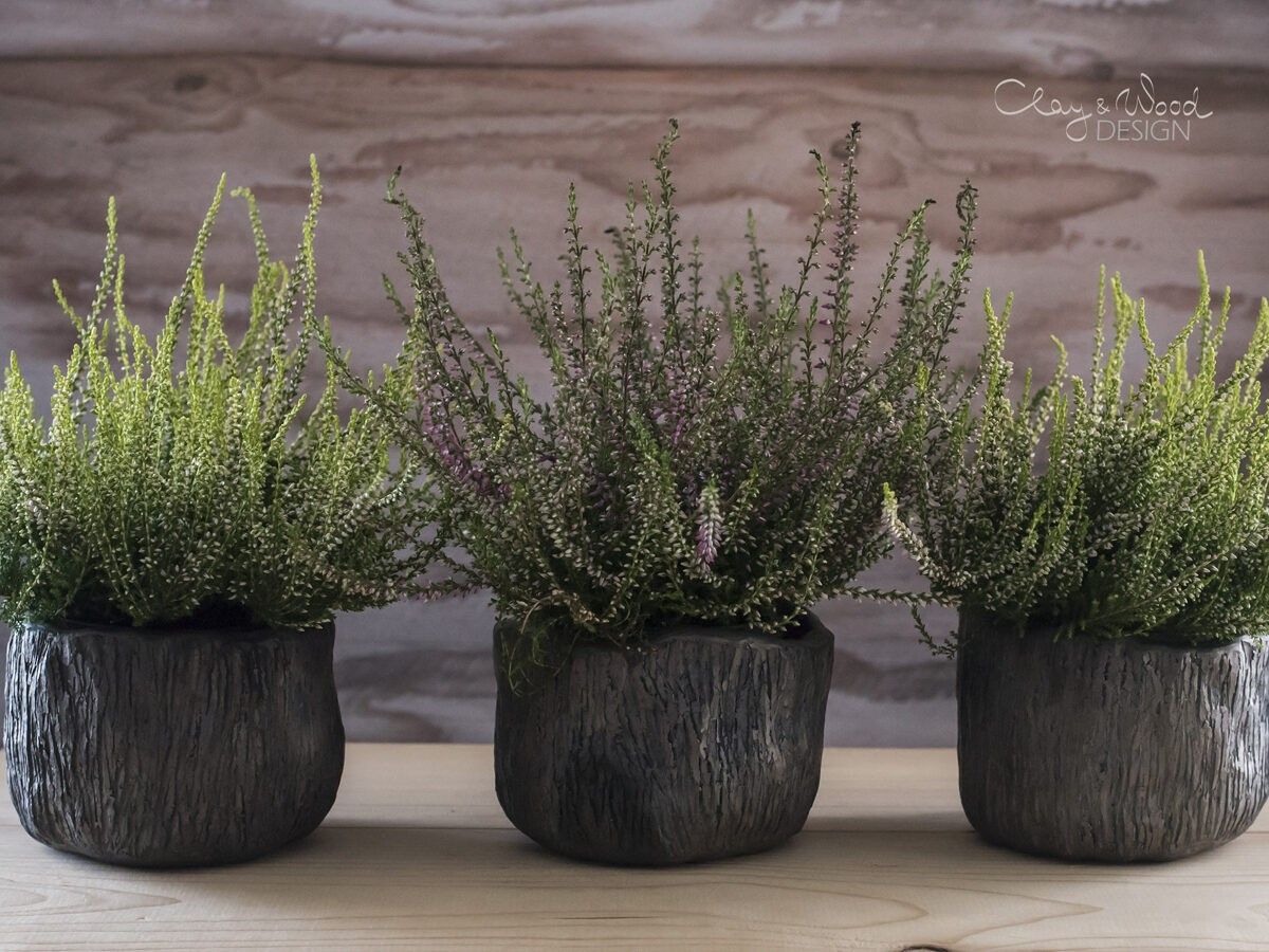Puķu pods Clay & Wood Design, Ø 11,5 cm, augstums 9 cm — attēls 4