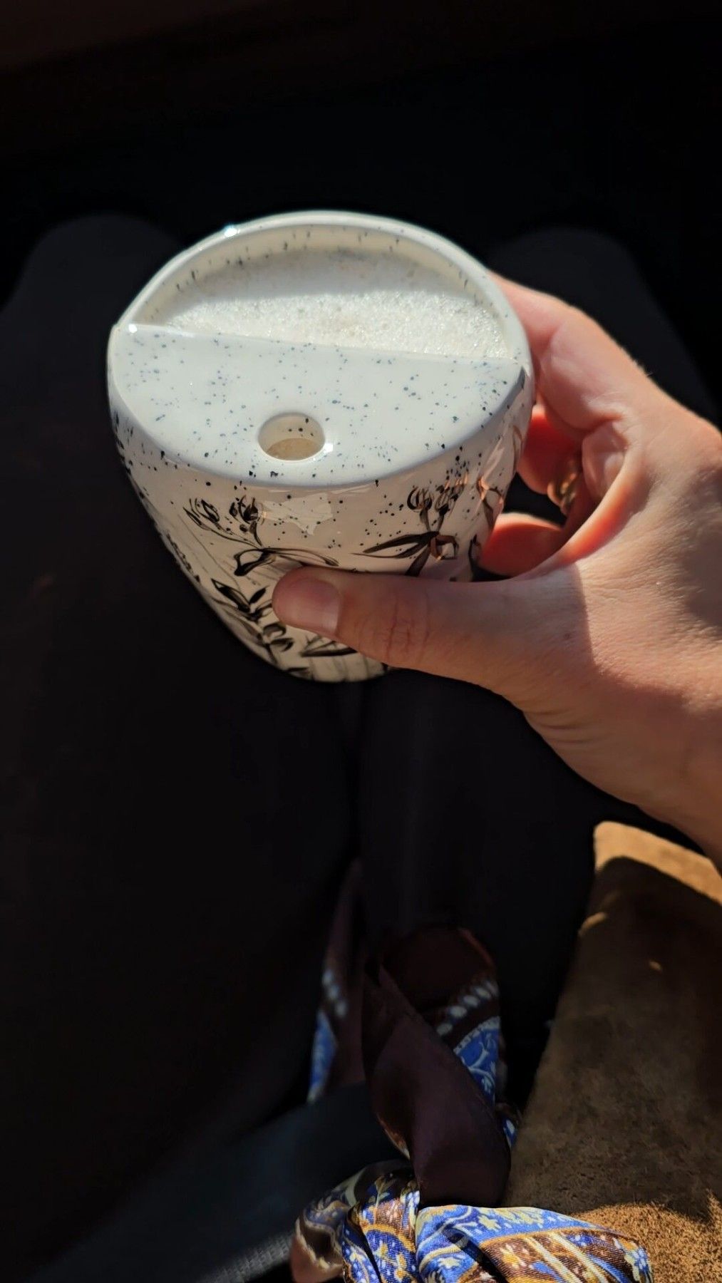 Krūze KAISME, 250 ml, keramika, baltā, melnā krāsā — attēls 3