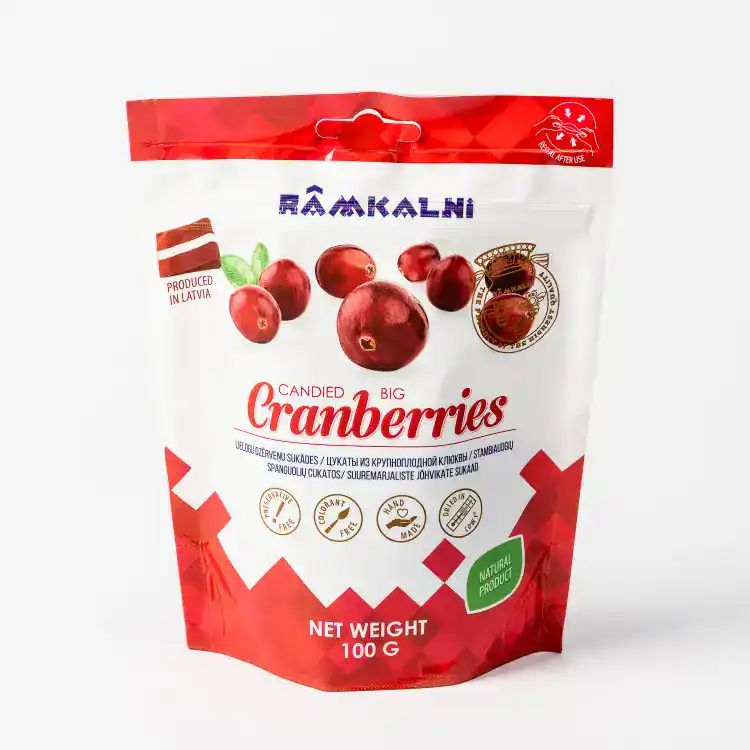 Lielogu dzērveņu sukādes, 100 g