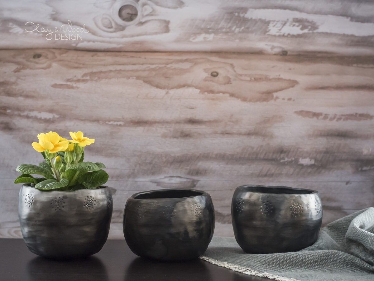 Puķu pods Clay & Wood Design, Ø 12,5 cm, augstums 9 cm — attēls 5