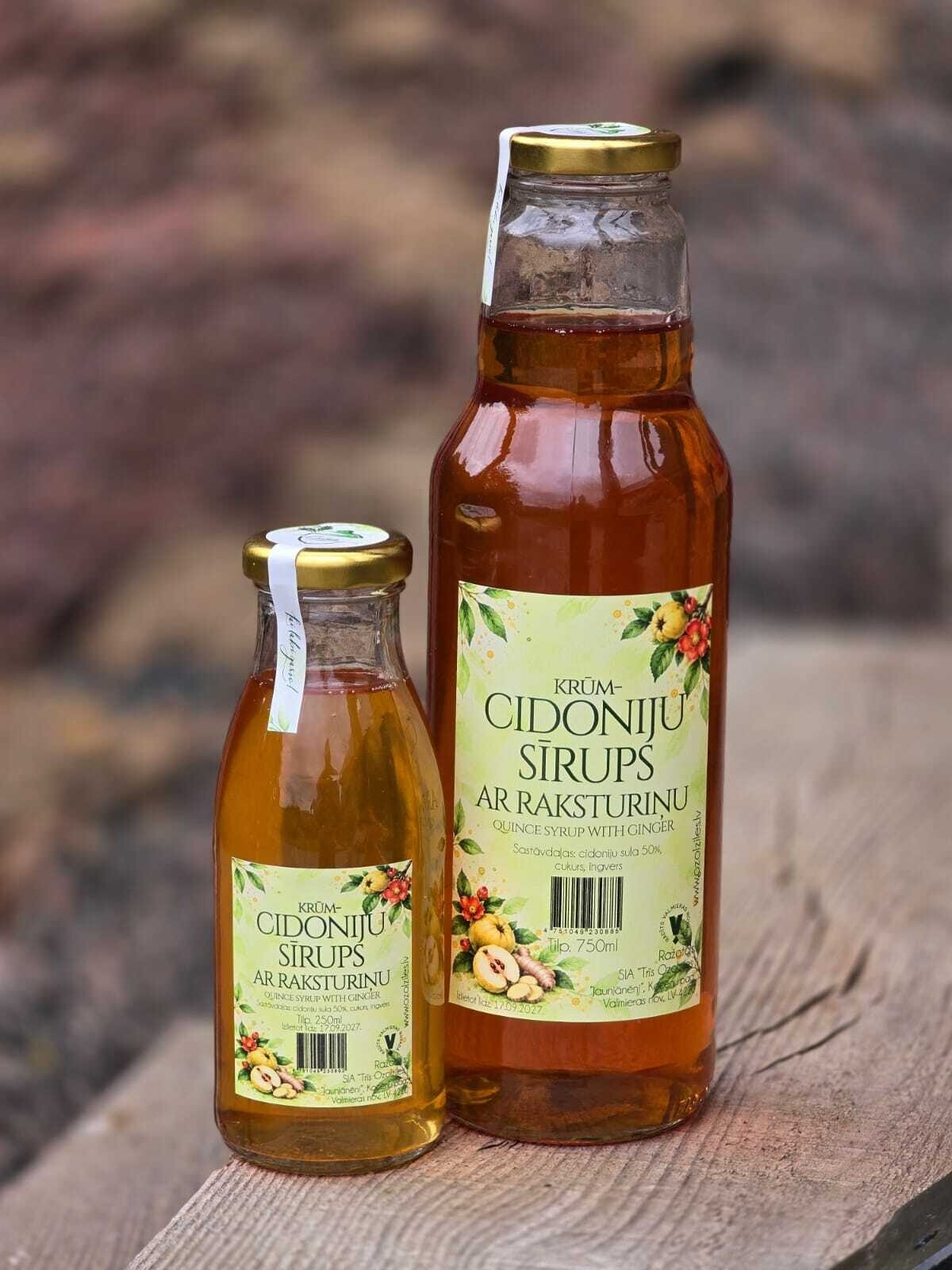 Cidoniju sīrups ar ingvera noti, 750 ml