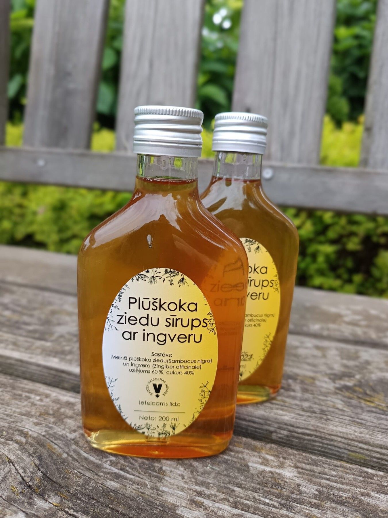 Sīrups Rada Zita, plūškoka ziedi un ingvers, 200 ml