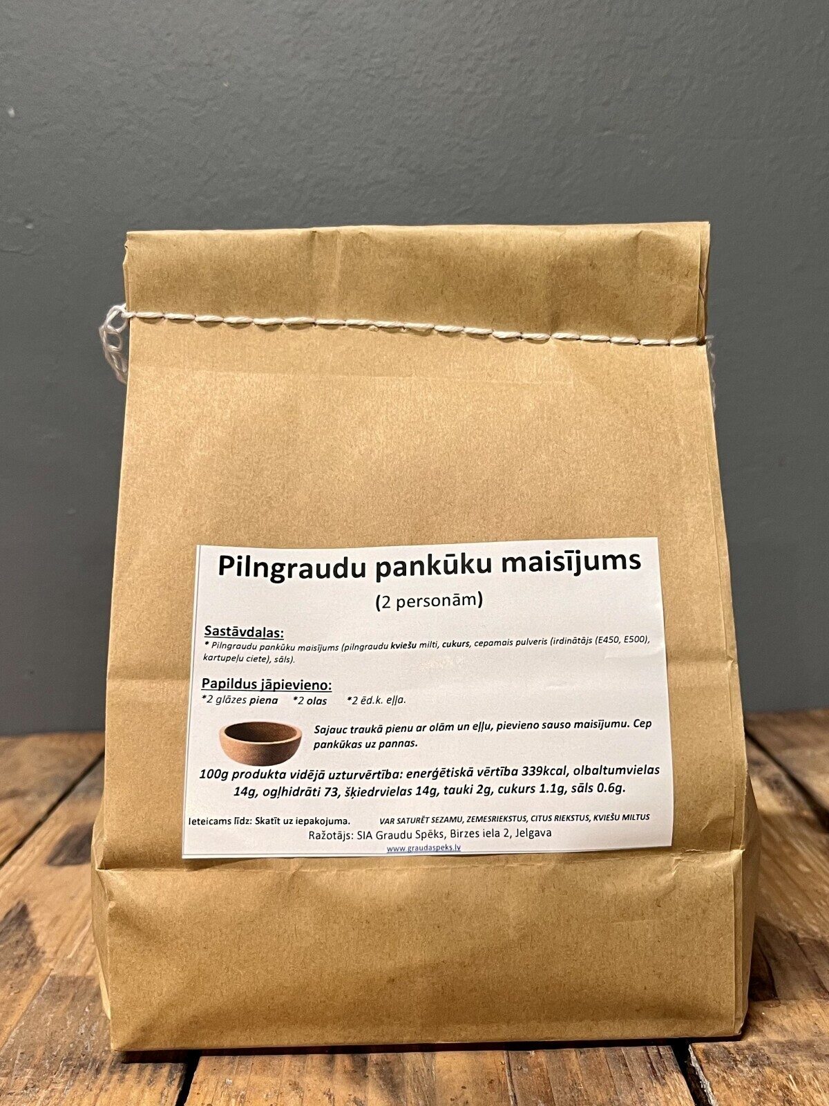 Pilngraudu pankūku maisījums (2 personām)