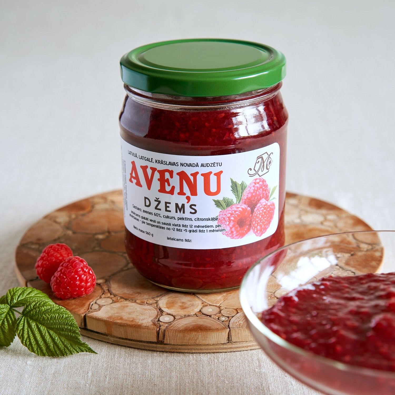 Džems Mežinieku Medus, aveņu, 560 g