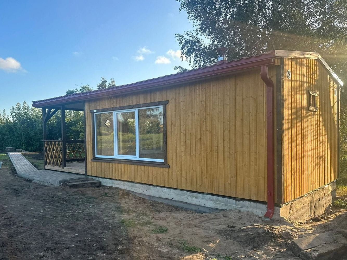 Karkasa pirts, malkas krāsns, 36 m², 8 personām — attēls 3