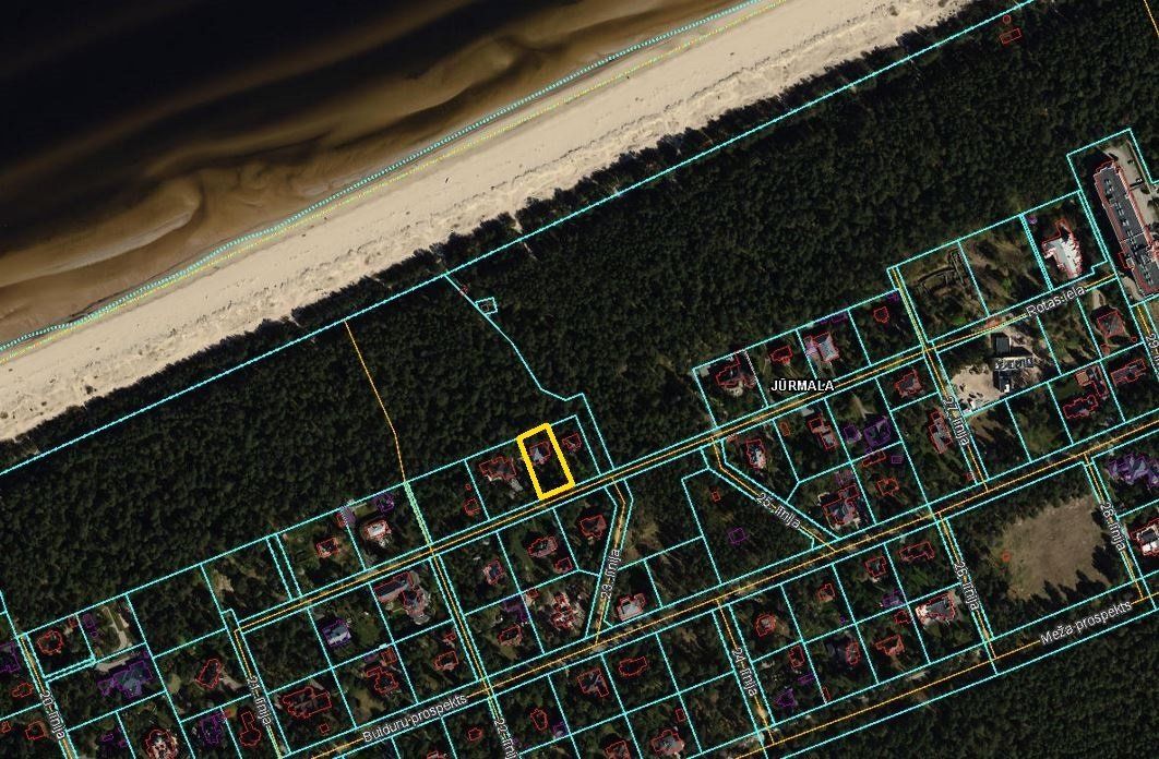 Zemes gabals 1251 m², Rotas iela 9A, Jūrmala — attēls 3