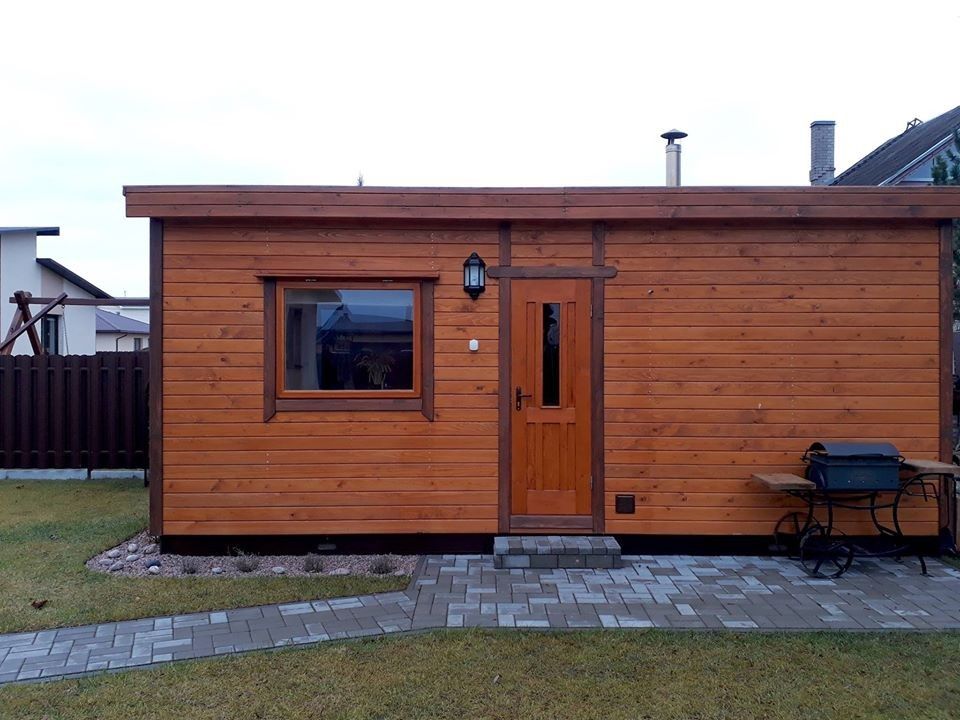 Karkasa pirts, malkas krāsns, 18 m² — attēls 2