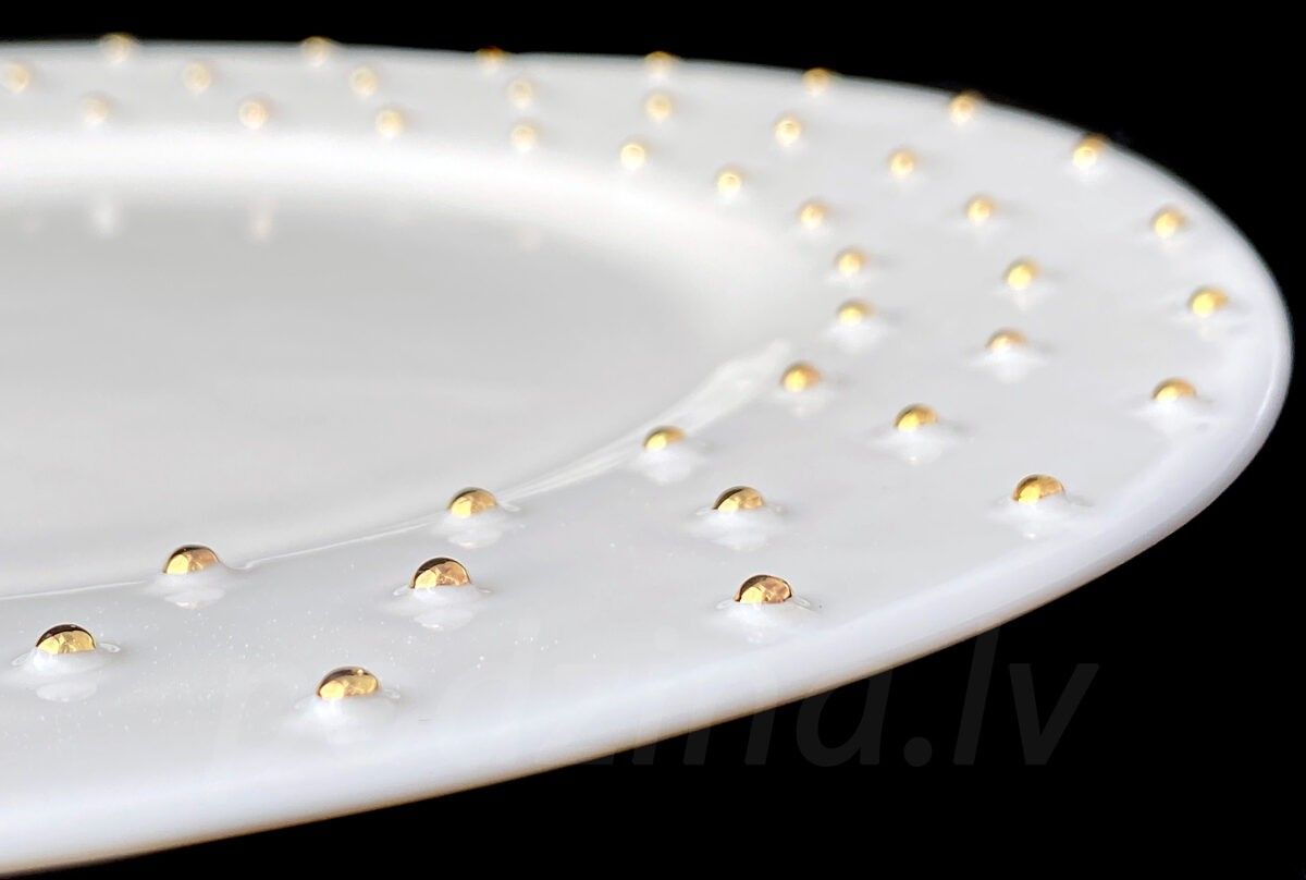 Šķīvji Podziņas porcelāns, deserta, 21 cm, porcelāns — attēls 2